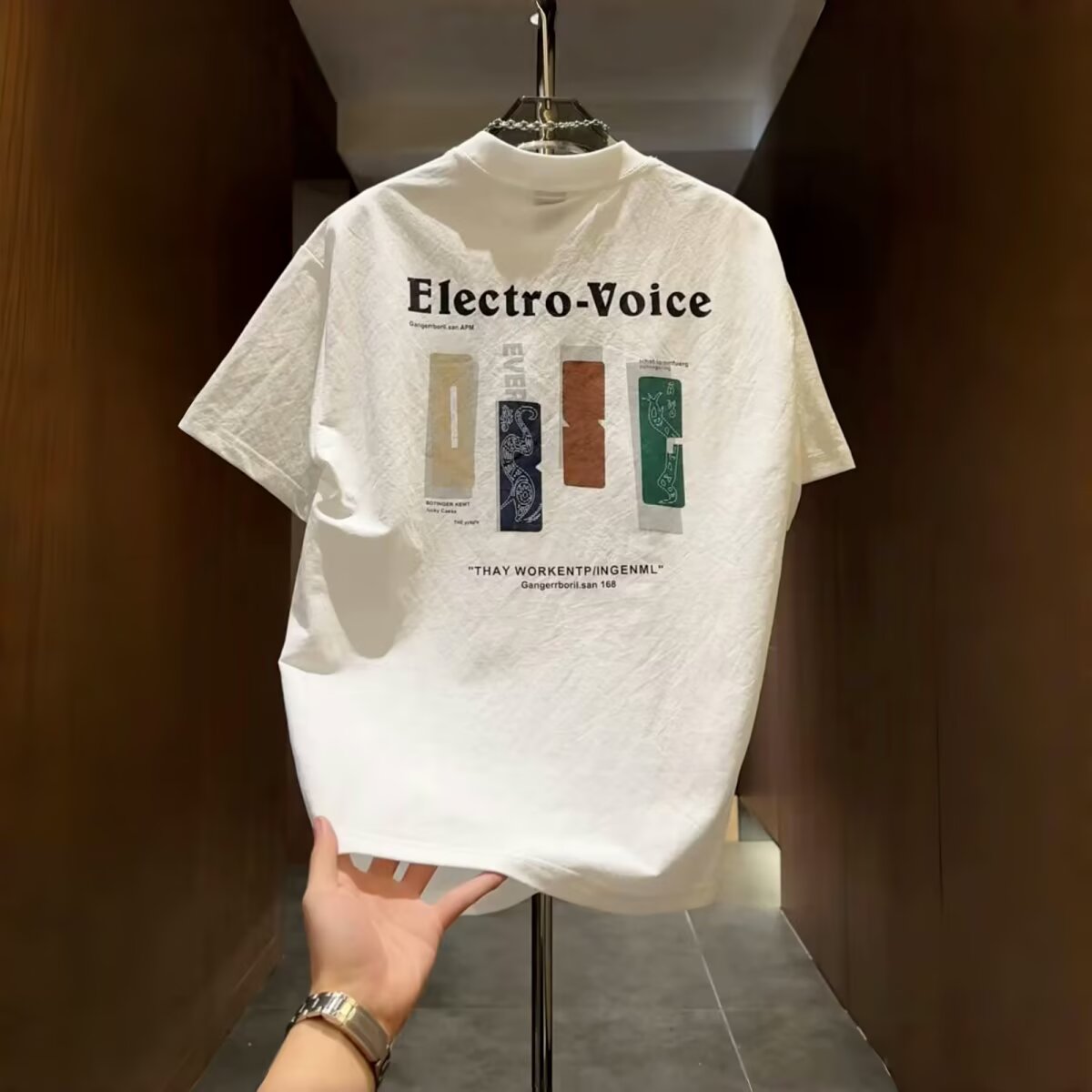 短袖t恤男潮牌ins港风男生上衣夏季潮流宽松百搭印花圆领半袖体恤