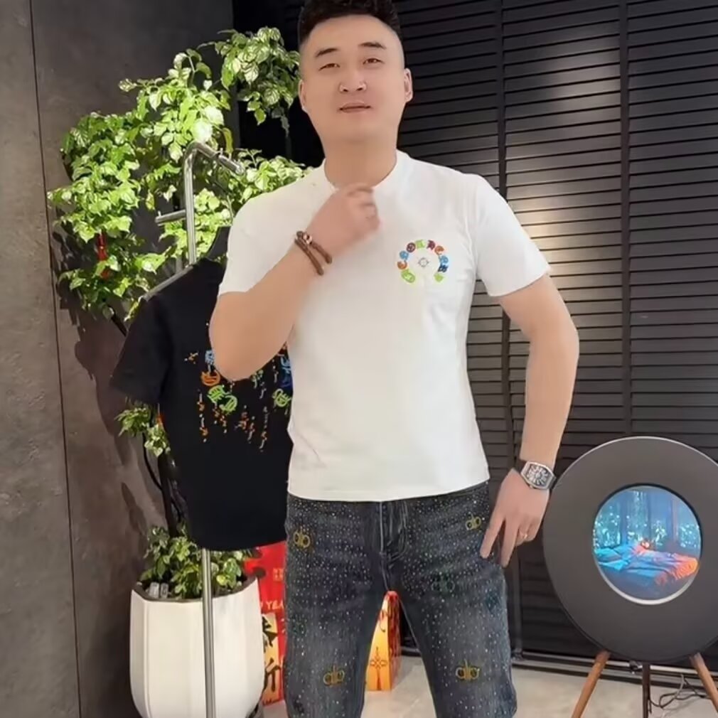 男生短袖t恤潮牌夏季设计感小众潮流ins正肩百搭宽松衣服体恤