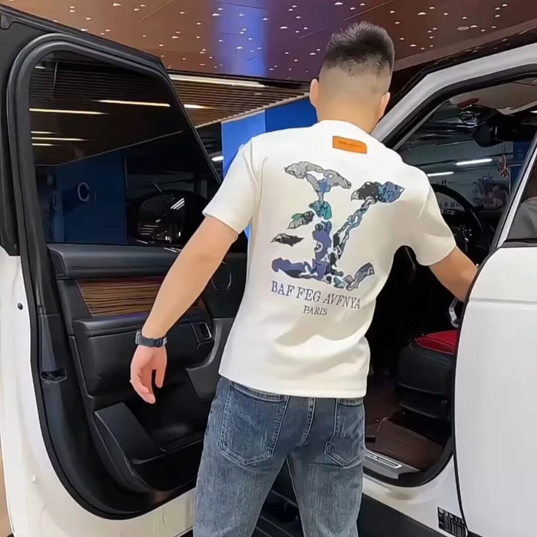 短袖t恤男潮牌ins港风男生上衣夏季潮流宽松百搭印花圆领半袖体恤