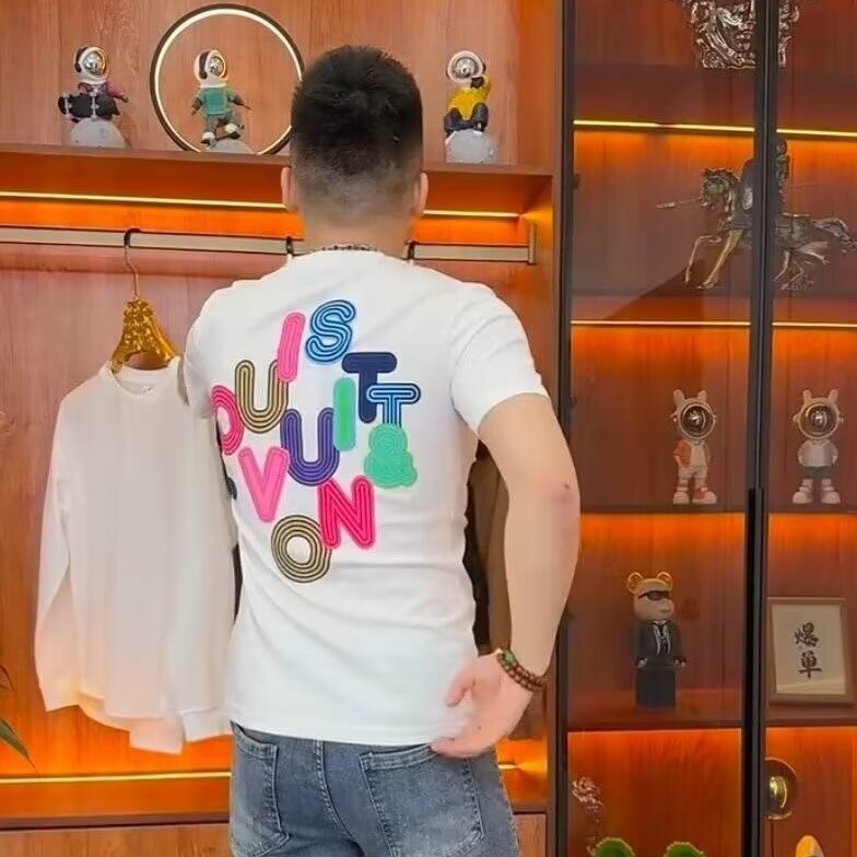 短袖t恤男潮牌ins港风男生上衣夏季潮流宽松百搭印花圆领半袖体恤